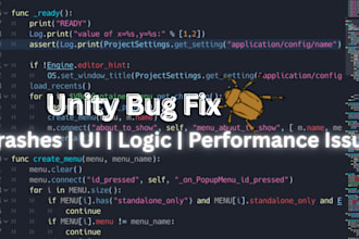 fix unity game bugs, crashes, UI, logic and performance issues