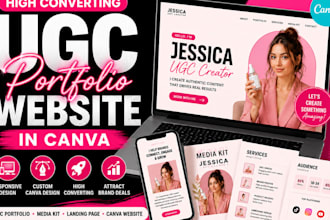 design a high converting ugc portfolio website in canva