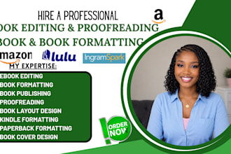 do book formatting, kindle ebook formatting, and paperback formatting
