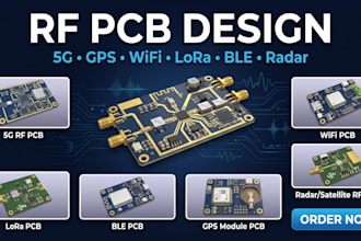 design rf pcb for 5g, radar, gps, wifi, lora, ble and satelite system