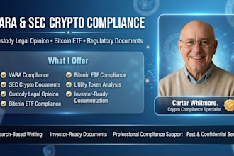write vara sec crypto compliance custody legal opinion and bitcoin etf documents