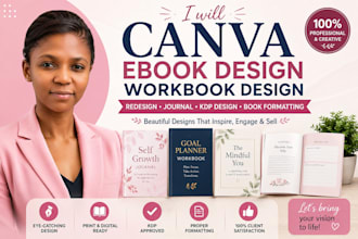 canva ebook design workbook design redesign journal kdp design book formatting