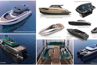 create 3d interior and exterior model of 3d yatch 3d boat and 3dship in blender