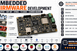 develop firmware freertos esp idf stm32 ti c2000 microcontroller carrier board