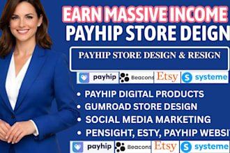 do payhip, kajabi, payhip store, digital products, pahip store website, pensight