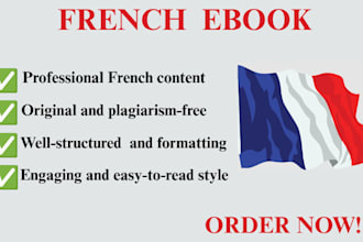 write your a high quality ebook in french