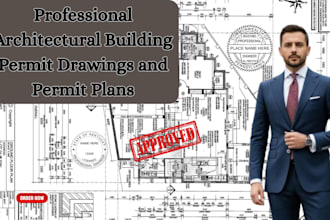 create professional architectural building permit drawings and permit plan