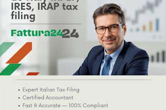 do italy irpef, ires, irap tax filing with fattura24 bookkeeping