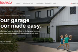 design wix garage door website repair installation emergency service website