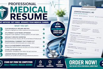 create a medical resume, healthcare CV for ats job success