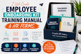 create employee onboarding kit training manual and HR forms