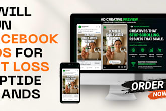 run facebook and instagram ads for fat loss peptide brands