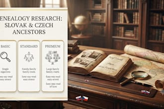 do a genealogy research of your slovak and czech ancestors