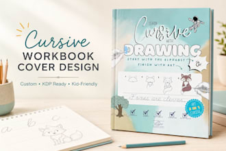 design a professional amazon KDP book cover, workbook or activity book