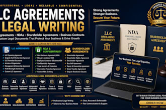 draft llc agreement nda shareholder agreement and legal contracts
