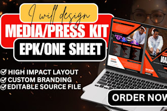design speaker sheet, epk, press kit, social media kit