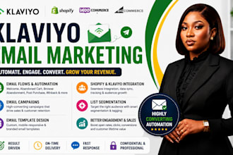 setup klaviyo email marketing, shopify email flows, automation and campaigns