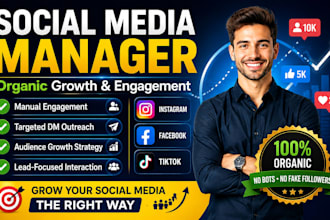 grow your social media organically with manual engagement and targeted outreach