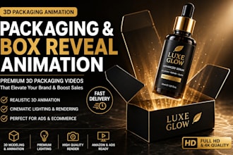 create 3d supplement bottle animation video for health and wellness brands