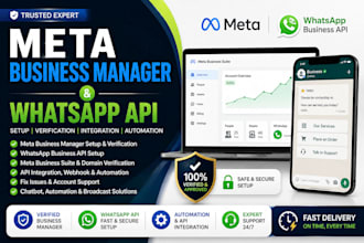 verify meta business manager and setup whatsapp business api