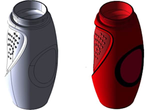 3d cad model, bottle design, product design, cosmetic packaging,consumer product