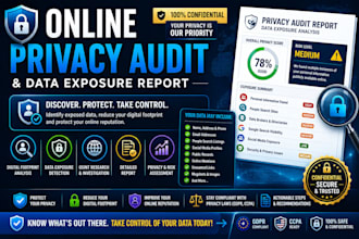 conduct an online privacy audit and personal data exposure report