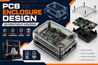 design pcb enclosure electronic housing and plastic product for 3d printing
