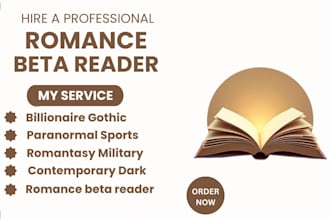romance beta read your romantasy dark paranormal military gothic novel