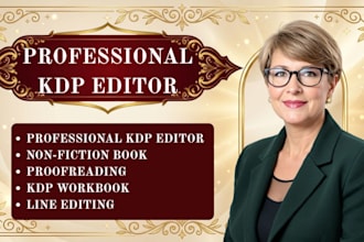 kdp proofreading, memoir editing, copy and line editing, KDP workbook