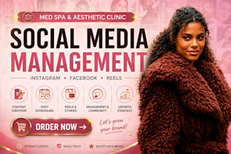 manage social media for med spa aesthetic clinic beauty clinic instagram market