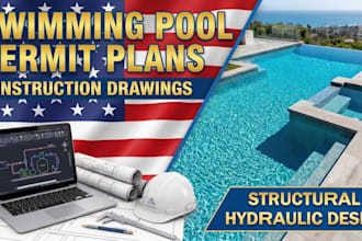 design and draft swimming pool for construction and permit