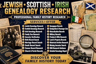 research jewish scottish and irish genealogy family history