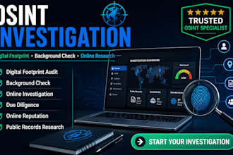 do osint investigation digital footprint audit, background check online research
