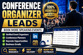 find verified conference event organizer and keynote speaker leads