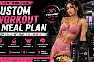 create a personalized fitness workout program and meal plan for weight loss