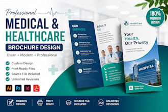design a professional medical healthcare clinic hospital brochure