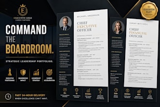write an executive resume csuite biography and linkedin profile CV