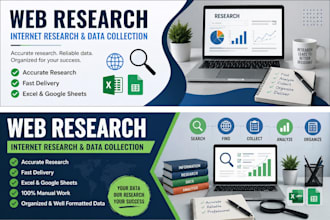 do professional web research, internet research and data collection