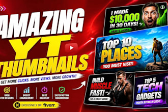 design viral youtube thumbnail and catchy video covers