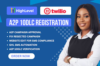 setup ghl a2p 10dlc registration, twilio and SMS compliance