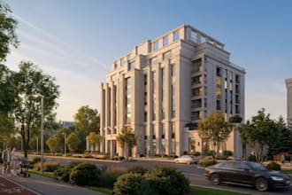 create photorealistic 3d exterior rendering
