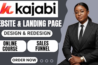 do kajabi website design, kajabi landing page or redesign kajabi online course
