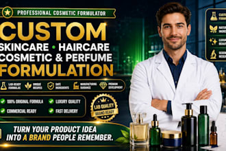 formulate custom skincare, haircare, cosmetic and perfume products