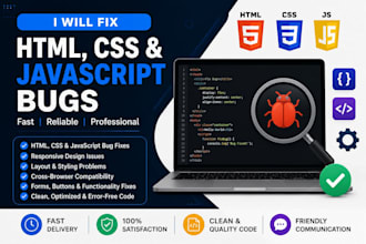 fix htmll,CSS,javascript bugs and errors