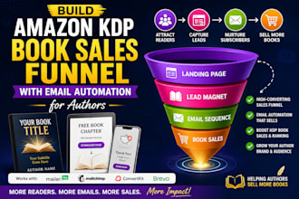 build amazon KDP book sales funnel with email automation for authors