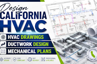 design california hvac drawings, ductwork design, mechanical plans