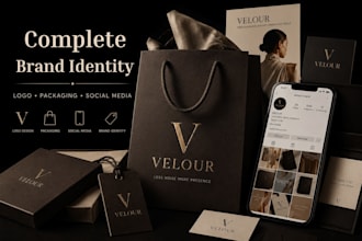 design a complete brand identity for your fashion or boutique business