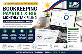 handle philippines bir bookkeeping payroll and monthly tax filing