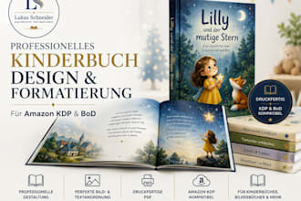 ich gestalte und formatiere ihr kinderbuch professionell für amazon KDP bod