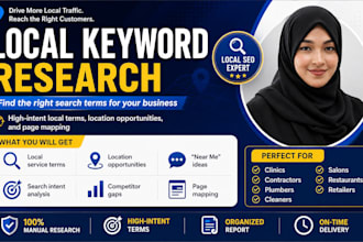 do local keyword research and create a service page map